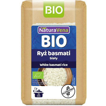 RYŻ BASMATI BIAŁY BEZGLUTENOWY BIO 500 g - NATURAVENA
