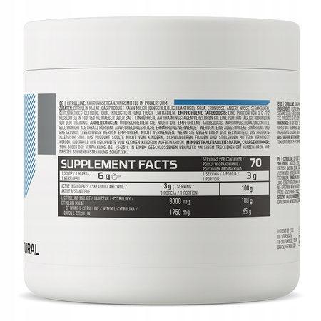 OstroVit pre-workout supplement citrulline mallate natural powder 210 g