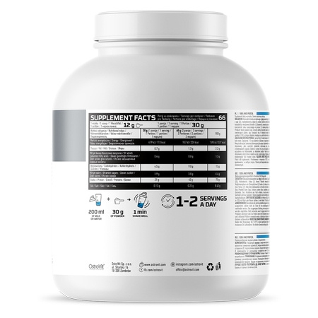 Whey Protein concentrate - WPC OstroVit powder 2000 g pistachio flavour