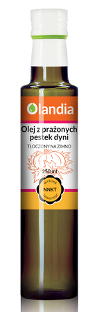OLEJ Z PRAŻONYCH PESTEK DYNI TŁOCZONY NA ZIMNO 250 ml - OLANDIA