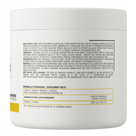 OstroVit VITAMIN C 1000 MG 250 capsules