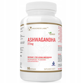 Progress Labs Ashwagandha 777mg STRONG EXTRACT 9% OVERCOME STRESS
