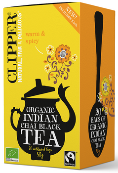 HERBATA CZARNA CHAI Z CYNAMONEM I GOŹDZIKAMI FAIR TRADE BIO(20x2,5g)50g