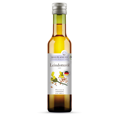 OLEJ Z LNIANKI (RYDZOWY) TŁOCZONY NA ZIMNO BIO 250 ml - BIO PLANETE