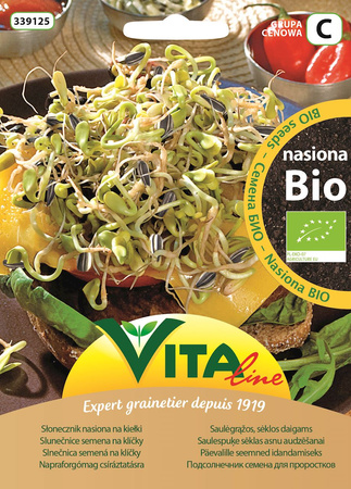 NASIONA SŁONECZNIKA BIO NA KIEŁKI 30 g - VITA LINE 