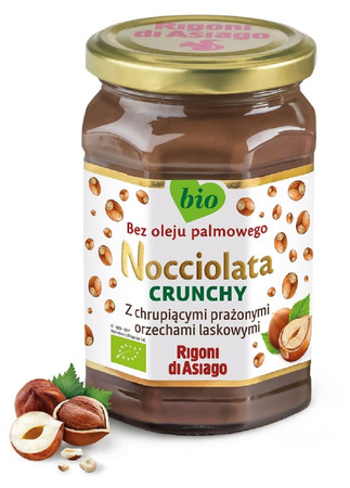 KREM Z ORZECHÓW LASKOWYCH I KAKAO CRUNCHY BEZGLUTENOWY BIO 250 g 