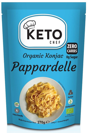 MAKARON (KONJAC) PAPPARDELLE BEZGLUTENOWY BIO 270 g (200 g) KETO CHEF 