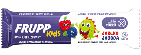 BATON DLA DZIECI LIOFILIZOWANY JABŁKO JAGODA BEZGLUTENOWY 9g (FRUPP KIDS)