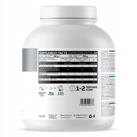 Whey Protein isolate - WPI OstroVit powder 1800 g Natural flavour