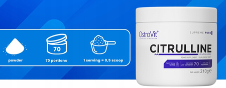 OstroVit pre-workout supplement citrulline mallate natural powder 210 g