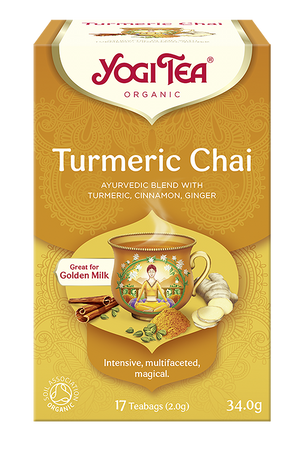 HERBATKA ZŁOTY CHAI Z KURKUMĄ  BIO (17 x 2 g) 34 g - YOGI TEA