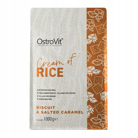 OstroVit Cream of Rice 1000 g RICE FLOUR ENERGY - Biscuit & Salted Caramel
