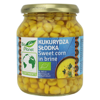 KUKURYDZA SŁODKA W ZALEWIE BIO 340 g (230 g) (SŁOIK) - BIO PLANET