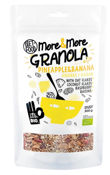GRANOLA Z ANANASEM I BANANEM BIO 300 g - DIET-FOOD (MORE & MORE)