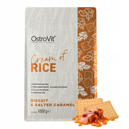 OstroVit Cream of Rice 1000 g RICE FLOUR ENERGY - Biscuit & Salted Caramel