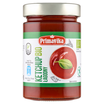 KETCHUP ŁAGODNY BEZGLUTENOWY BIO 315 g - PRIMAVIKA