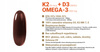VITAMIN K2 MK-7 D3 2000IU Vit E OMEGA-3 90 Softgels