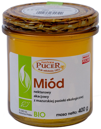 MIÓD AKACJOWY  BIO 400 g - PASIEKA PUCER