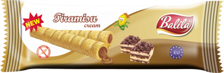 RURKI KUKURYDZIANE Z KREMEM O SMAKU TIRAMISU BEZGLUTENOWE 18 g - BALILA