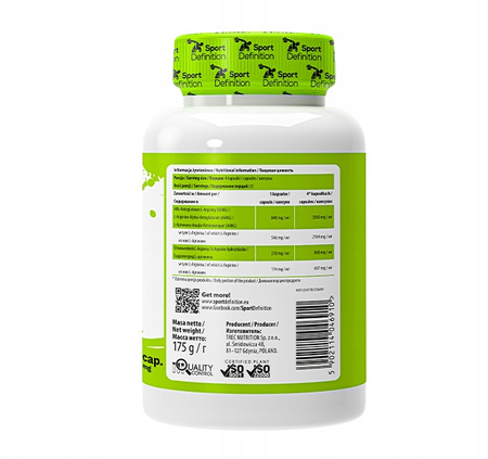 Odżywka przedtreningowa Sport Definition arginina kapsułki 150 g