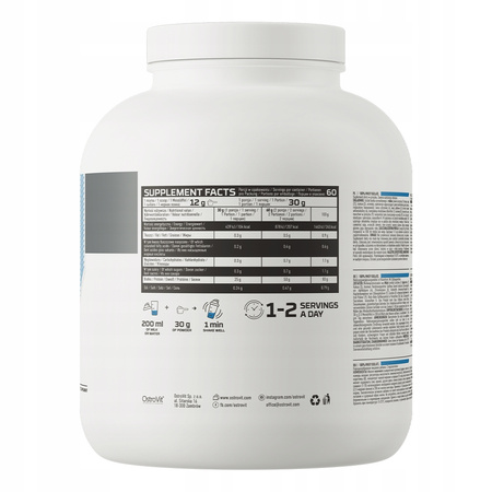 Whey Protein isolate - WPI OstroVit powder 1800 g Strawberry flavour