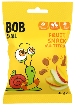 ŻELKI WIELOOWOCOWE BEZ ŻELATYNY BEZGLUTENOWE 40 g - BOB SNAIL