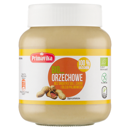 KREM Z ORZESZKÓW ZIEMNYCH PRAŻONYCH 100% BEZGLUTENOWY BIO 360g PRIMAVIKA
