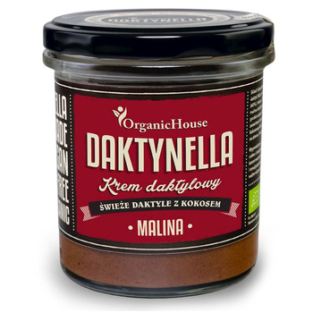 KREM KOKOSOWO - DAKTYLOWY MALINA BEZGLUTENOWY BIO 280 g - ORGANICHOUSE