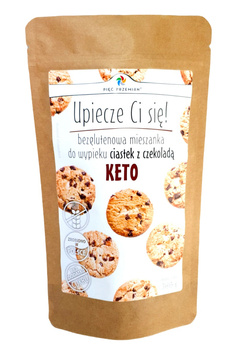 MIESZANKA DO WYPIEKU CIASTEK Z CZEKOLADĄ BEZ DODATKU CUKRÓW BEZGLUTENOWA KETO 365 g - PIĘĆ PRZEMIAN