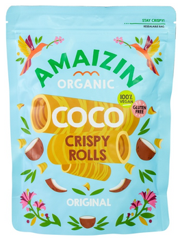 RURKI WAFLOWE KOKOSOWE BEZGLUTENOWE BIO 140 g - AMAIZIN