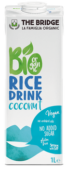 NAPÓJ RYŻOWO KOKOSOWY BEZ DODATKU CUKRÓW BEZGLUTENOWY BIO 1 L - THE BRIDGE