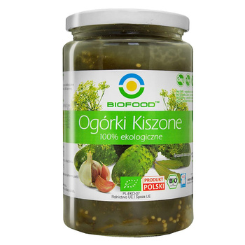 OGÓRKI KISZONE BEZGLUTENOWE BIO 760 g (560 g) - BIOFOOD