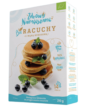 MIESZANKA NA RACUCHY Z MĄKĄ KOKOSOWĄ BEZGLUTENOWA 210g ZDROWO NAMIESZANE