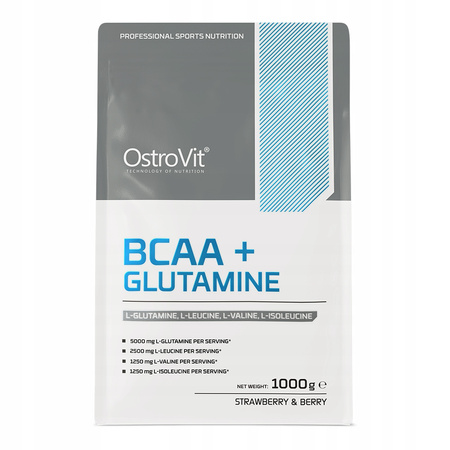 OstroVit BCAA Glutamine 1000 g strawberry-berry
