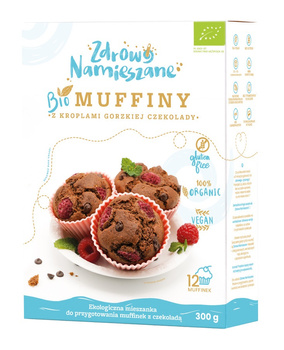 MIESZANKA NA MUFFINY Z KROPLAMI CZEKOLADY GORZKIEJ BEZGLUTENOWA BIO 300g