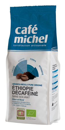 KAWA MIELONA BEZKOFEINOWA ARABICA 100 % ETIOPIA FAIR TRADE BIO 250 g 
