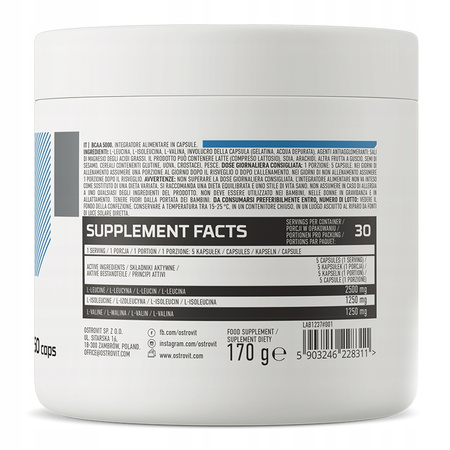 BCAA 1000 capsules OstroVit 170 g natural