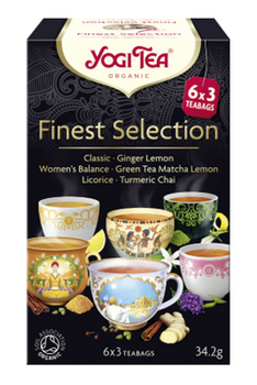 HERBATKA FINEST SELECTION (MIX HERBATEK)BIO(6x3 TOREBKI)34,2g YOGI TEA