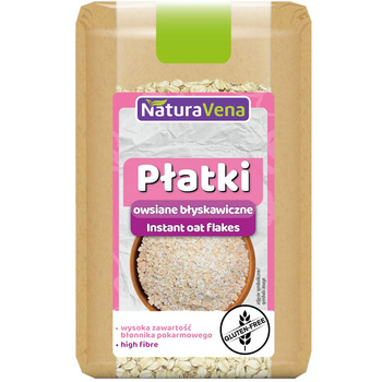 PŁATKI OWSIANE BŁYSKAWICZNE BEZGLUTENOWE 300 g - NATURAVENA