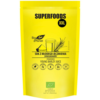 SOK Z MŁODEGO JĘCZMIENIA SPROSZKOWANY BIO 500 g - BIO PLANET SUPERFOODS