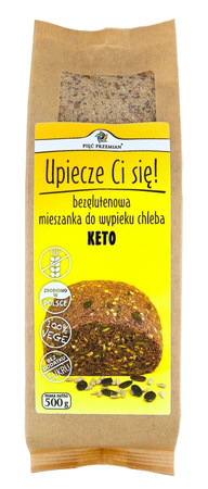 MIESZANKA DO WYPIEKU CHLEBA BEZ DODATKU CUKRÓW BEZGLUTENOWA KETO 500 g