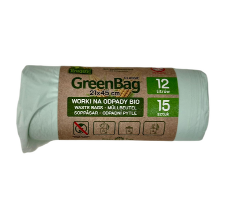 WORKI NA ODPADY BIO I ZMIESZANE (KOMPOSTOWALNE) 12 L 15 szt - FROGGY 