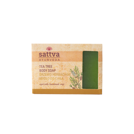 MYDŁO W KOSTCE DO CIAŁA DRZEWO HERBACIANE 125 g - SATTVA (AYURVEDA)