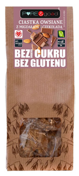 CIASTKA OWSIANE Z MIGDAŁAMI I CZEKO BEZ DODATKU CUKRÓW 150g PURE&GOOD
