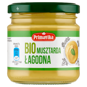 MUSZTARDA ŁAGODNA BIO 170 g - PRIMAVIKA