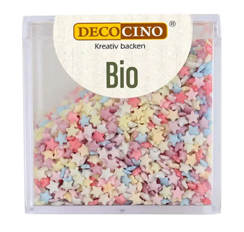 POSYPKA CUKROWA KOLOROWE GWIAZDKI BIO 50 g - DECOCINO  (PRODUKT SEZONOWY)