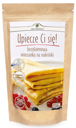 MIESZANKA NA NALEŚNIKI BEZ DODATKU CUKRÓW BEZGLUTENOWA 250g PIĘĆ PRZEMIAN
