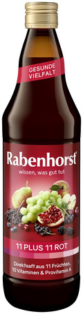 SOK WIELOOWOCOWY(CZERWONY)MULTIWITAMINA 11 PLUS 11 NFC 750 ml - RABENHORST