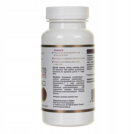 Progress Labs dietary supplement Vitamin K2 MK-7 vitamin tablets 120 pcs.