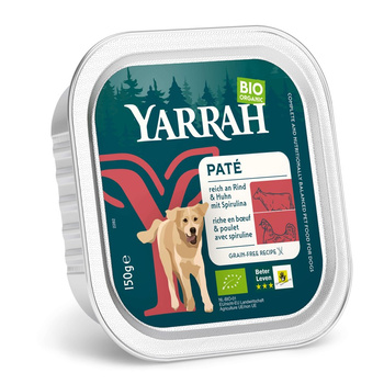 (DLA PSA) PASZTET Z WOŁOWINY I KURCZKA Z ALGAMI MORSKIMI BIO 150 g - YARRAH